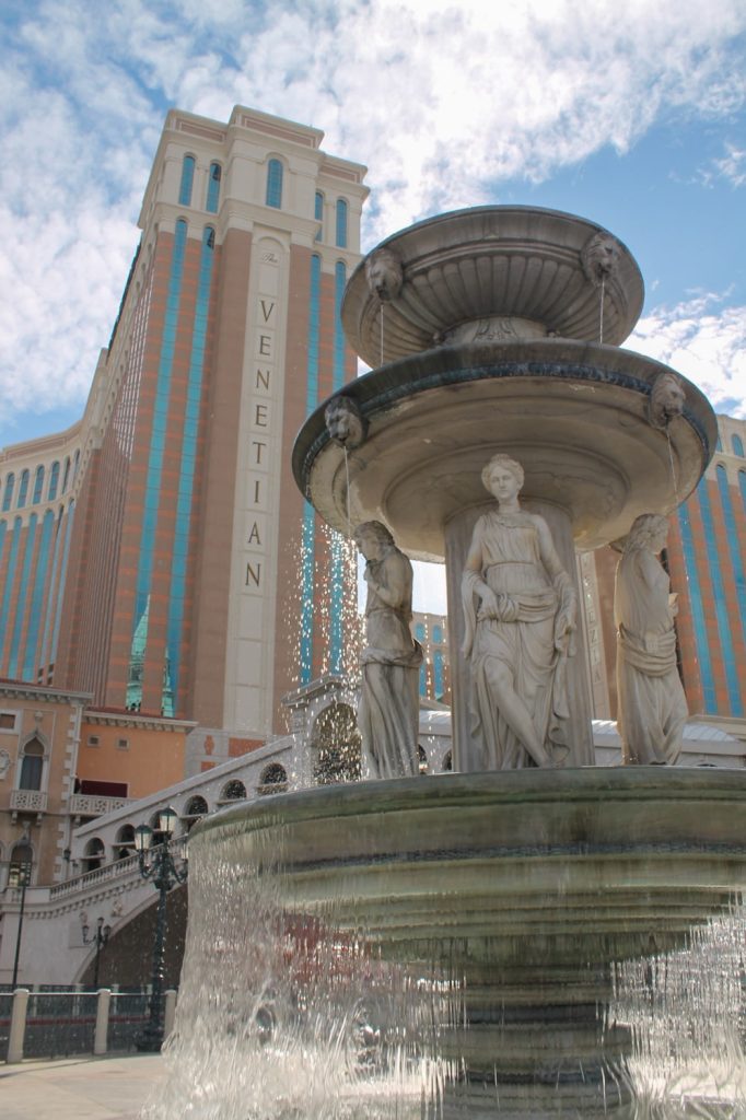 Fontein bij het Venetian in Las Vegas