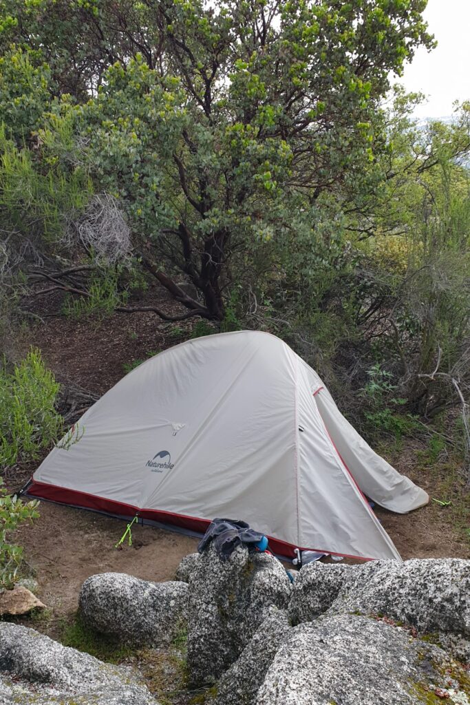Eerste kampeerplaats op de PCT