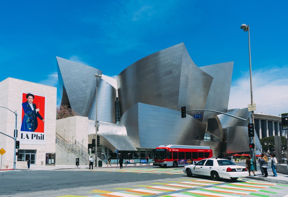 De 8 leukste wijken in Los Angeles (en deze kun je beter vermijden) | Amerika, Zuidwesten Walt Disney Concert Hall in Downtown LA