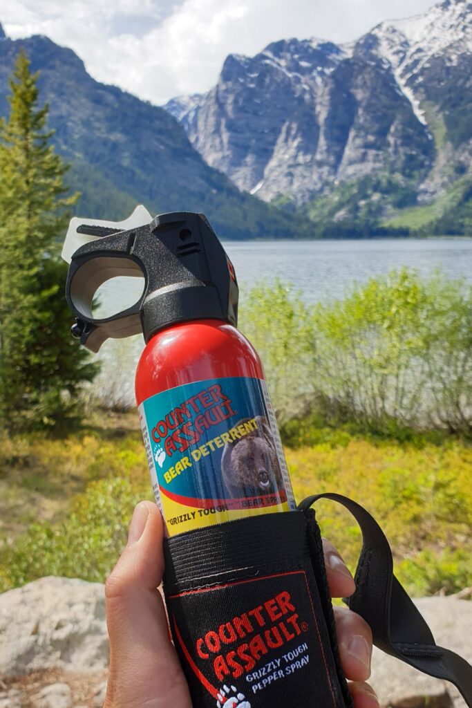 Bearspray is handig om te hebben als je gaat wandelen in een gebied met veel beren