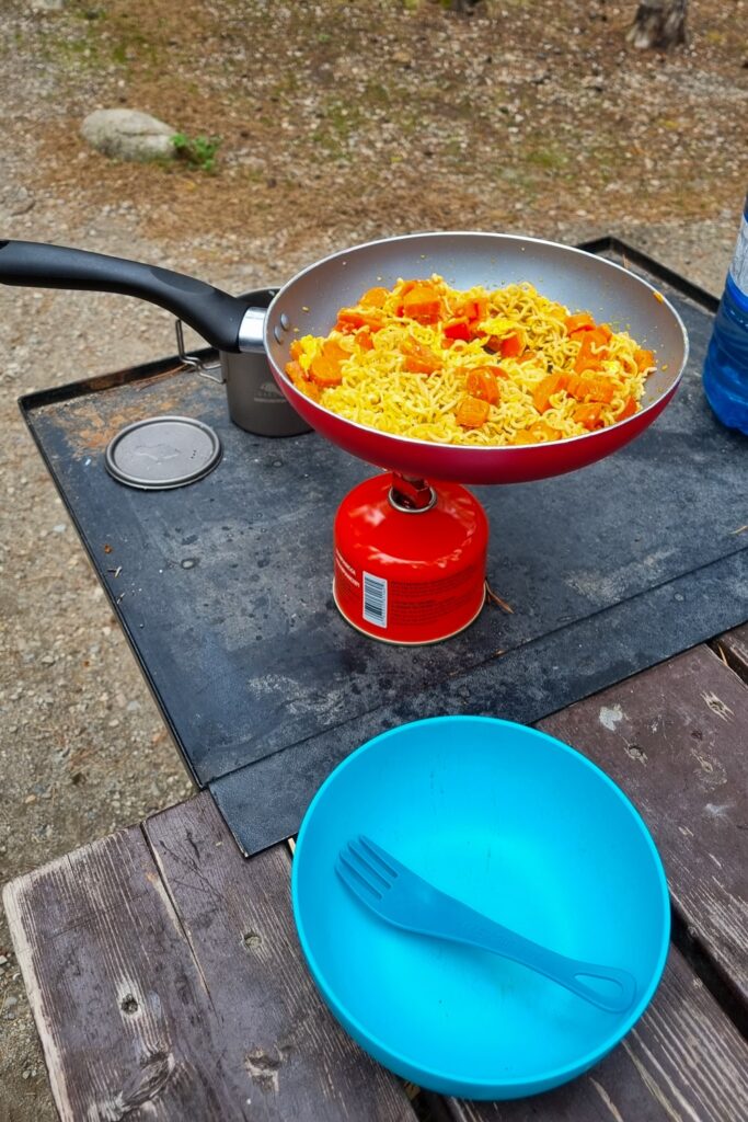 Koken op de camping in Canada