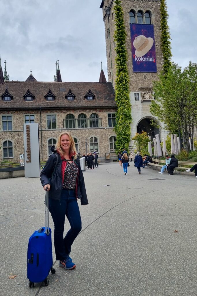 In Geneve met mijn koffertje